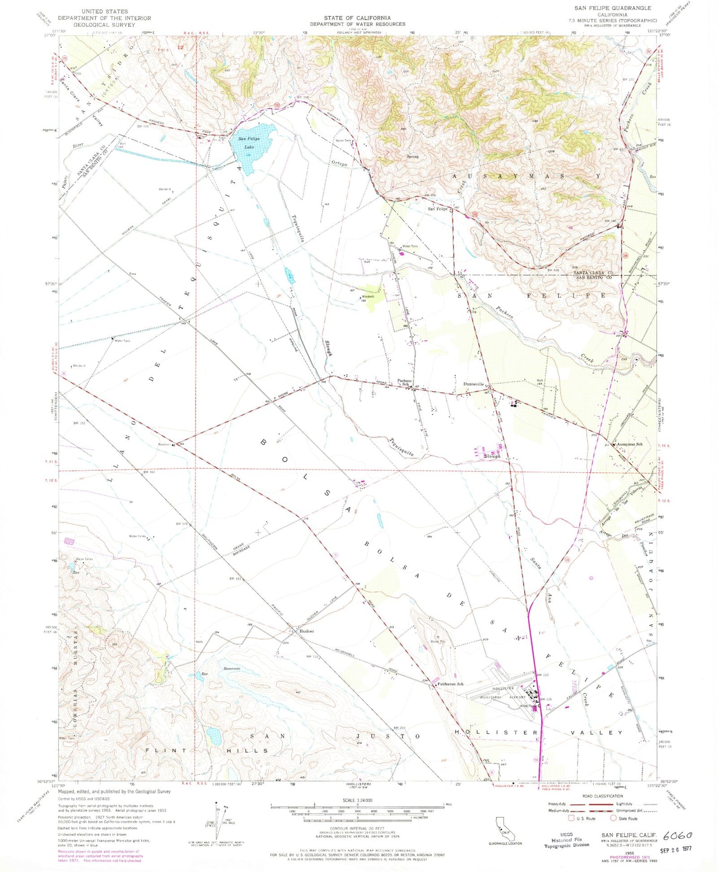 Classic USGS San Felipe California 7.5'x7.5' Topo Map Image