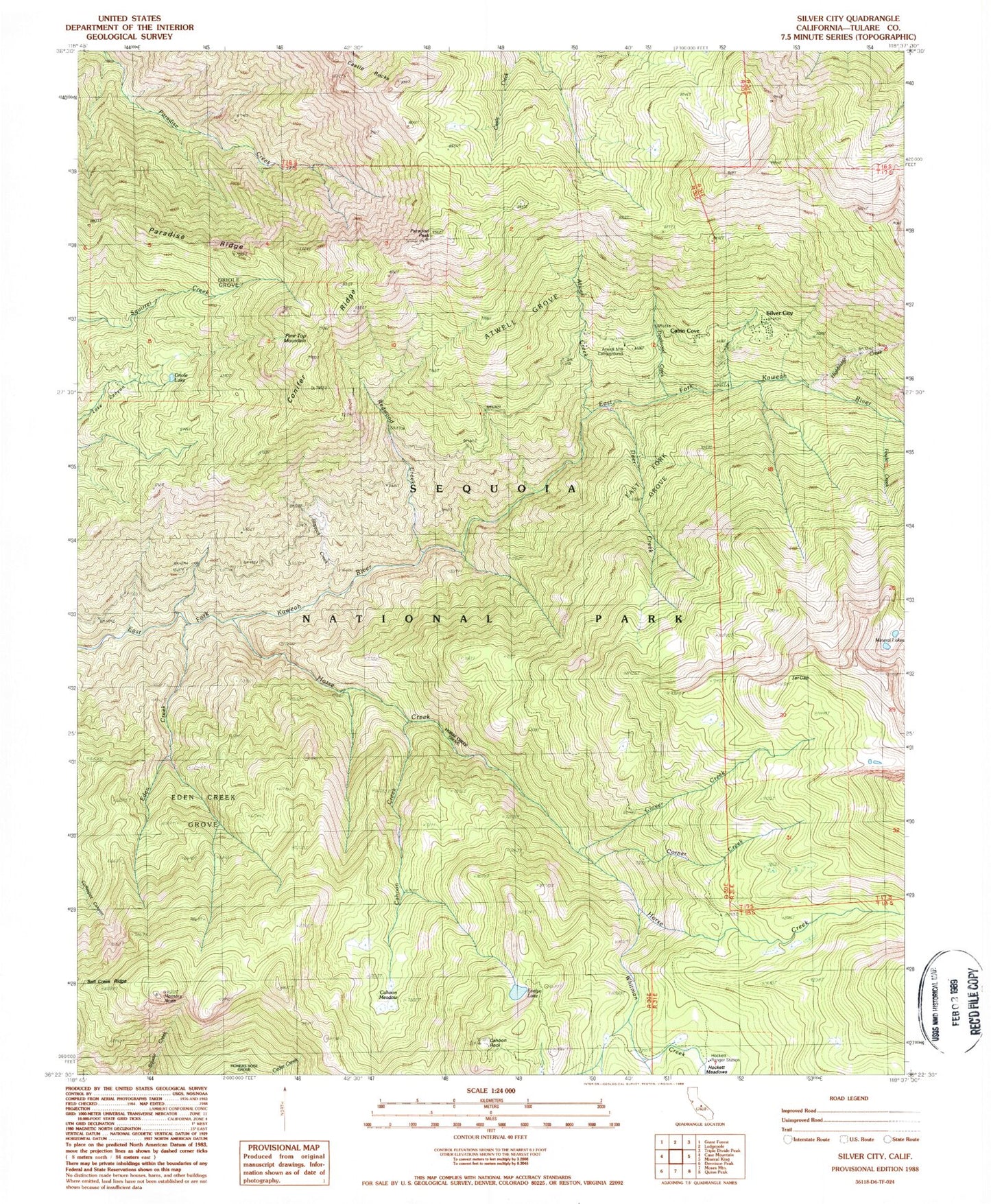 Classic USGS Silver City California 7.5'x7.5' Topo Map Image