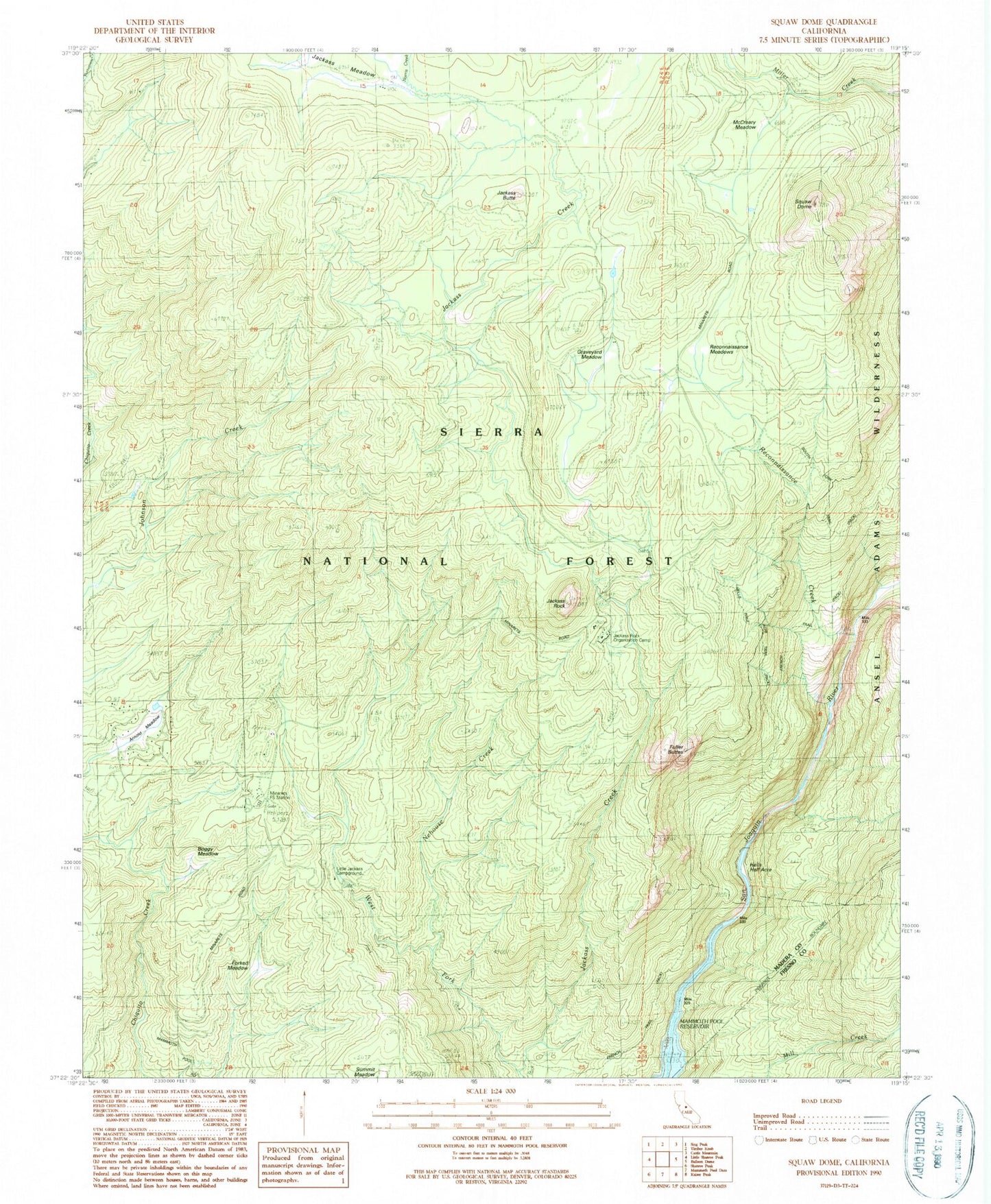 Classic USGS Piyau Dome California 7.5'x7.5' Topo Map Image