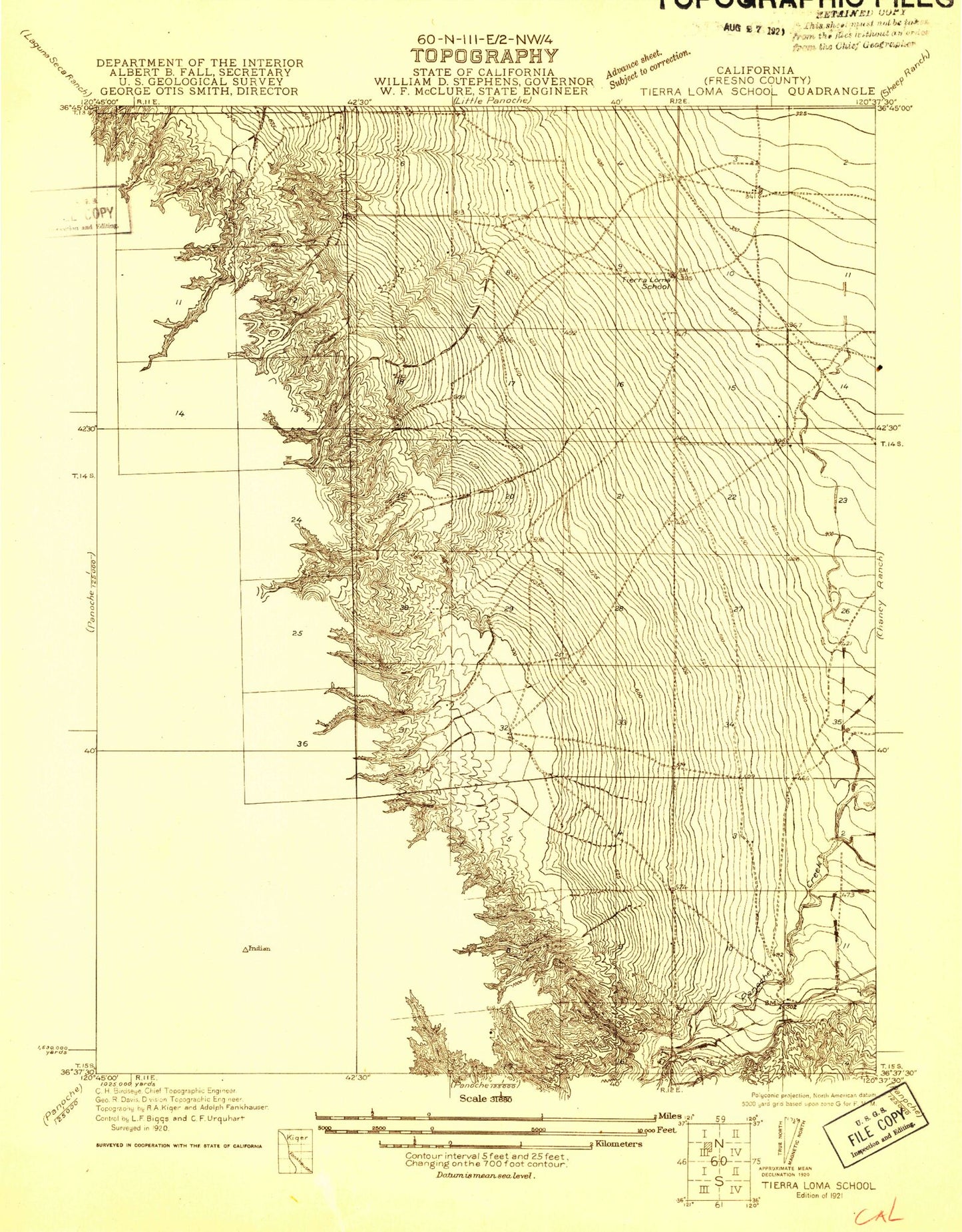 Classic USGS Chounet Ranch California 7.5'x7.5' Topo Map Image