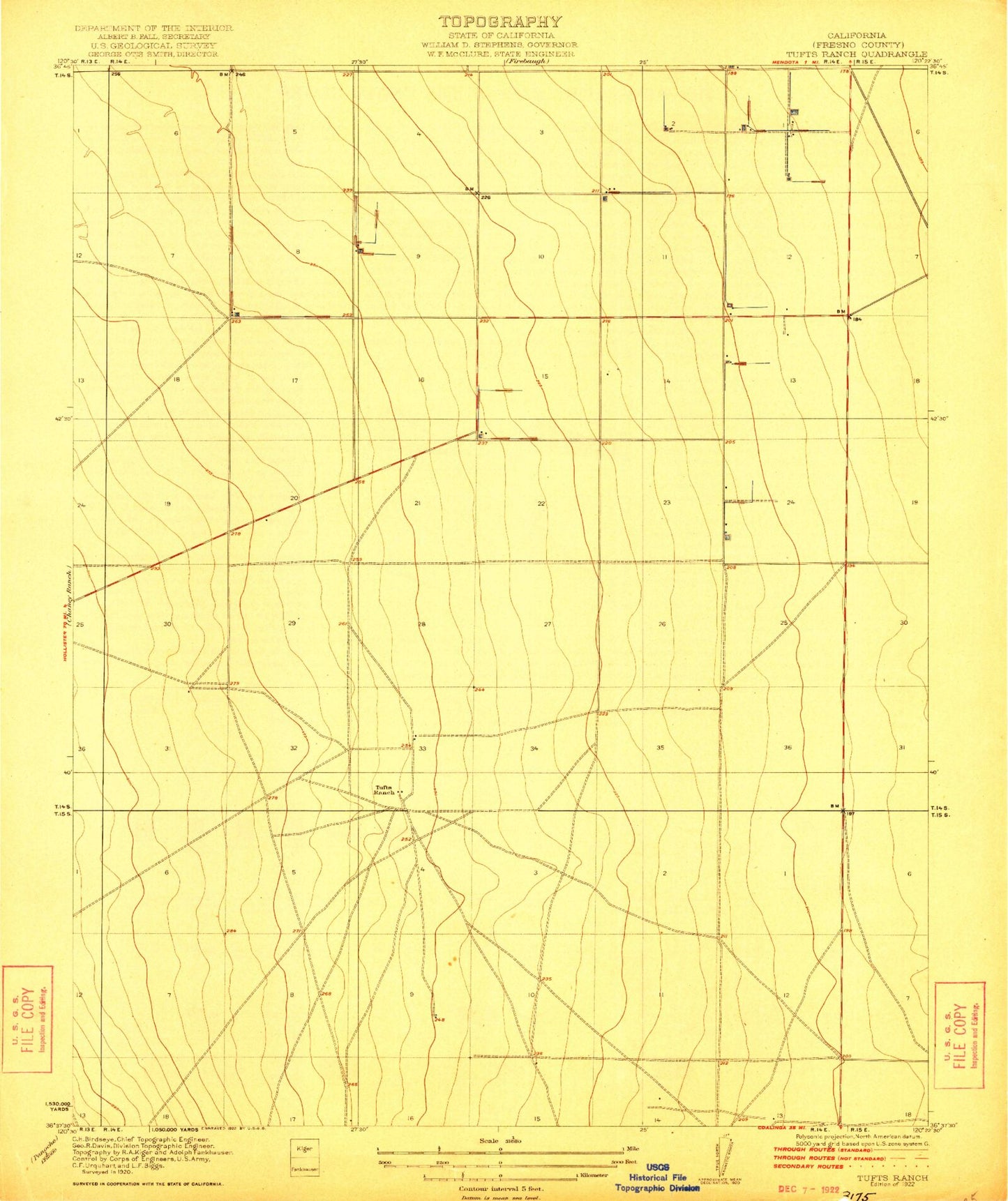 Classic USGS Coit Ranch California 7.5'x7.5' Topo Map Image