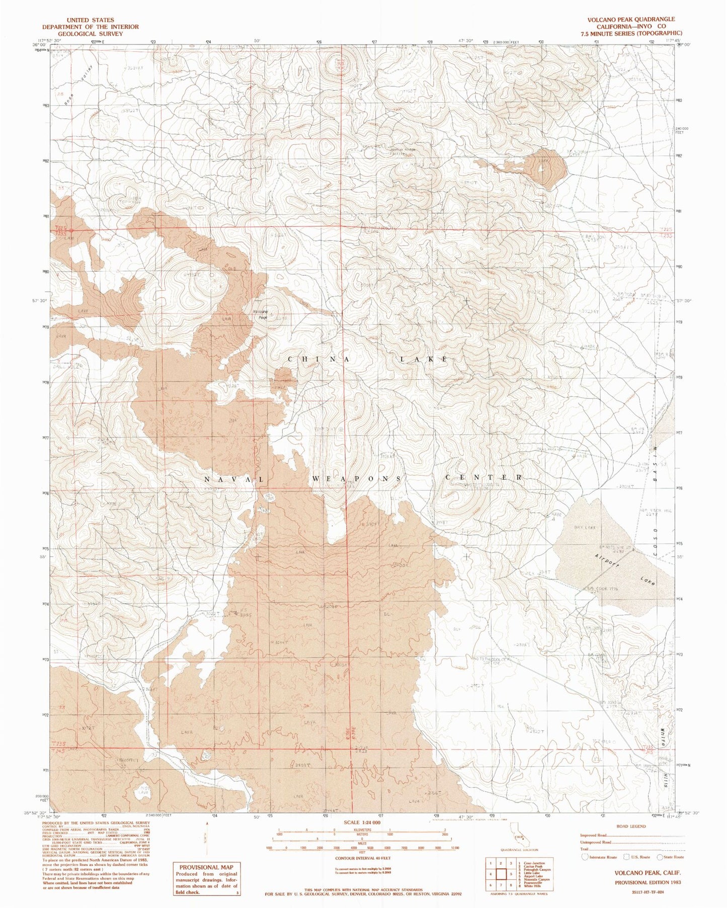 Classic USGS Volcano Peak California 7.5'x7.5' Topo Map Image