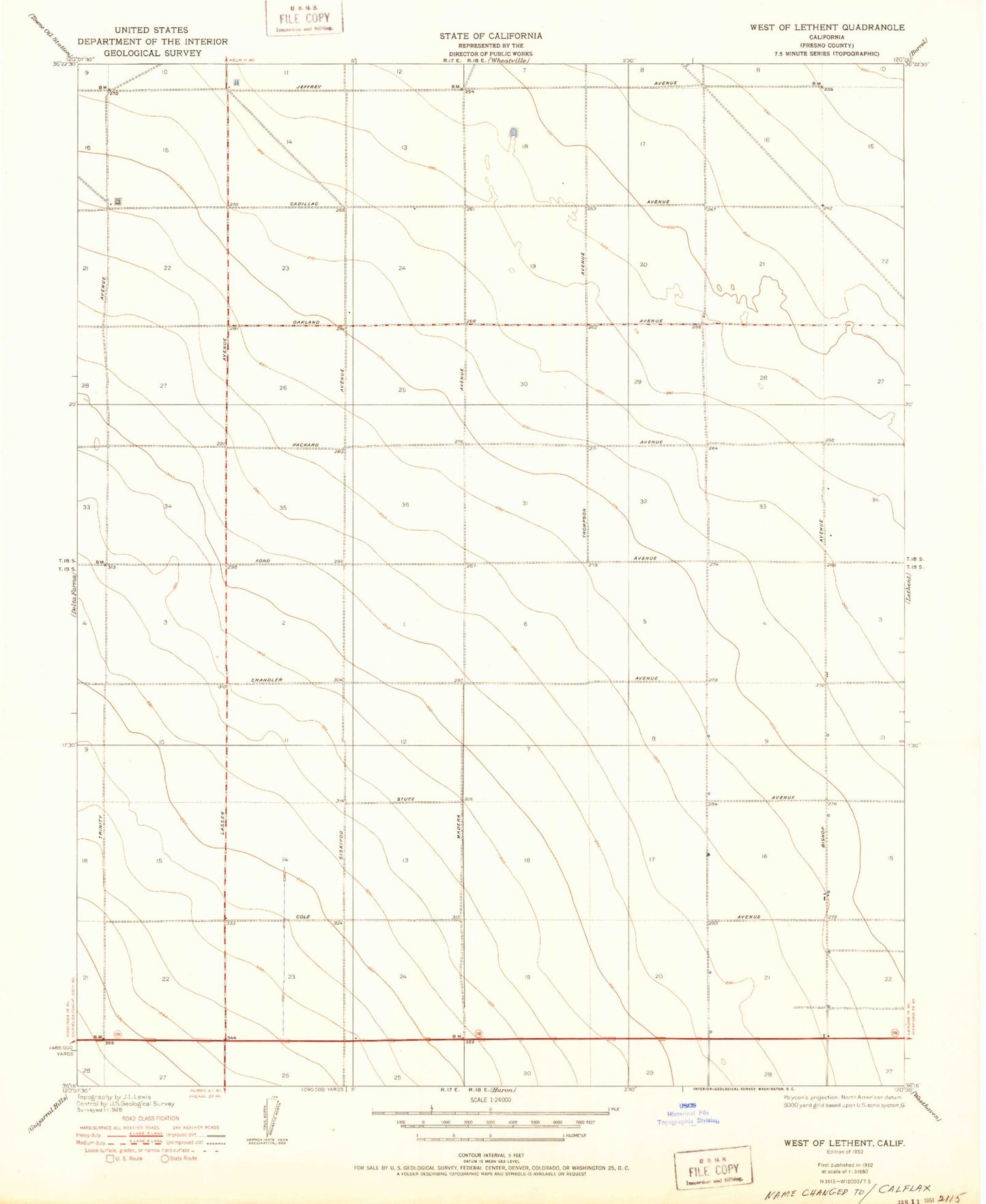 Classic USGS Calflax California 7.5'x7.5' Topo Map Image