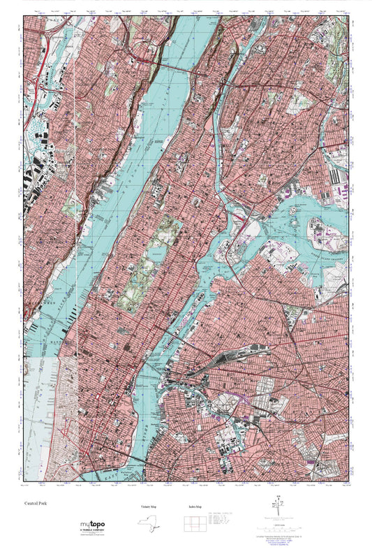 Central Park MyTopo Explorer Series Map Image