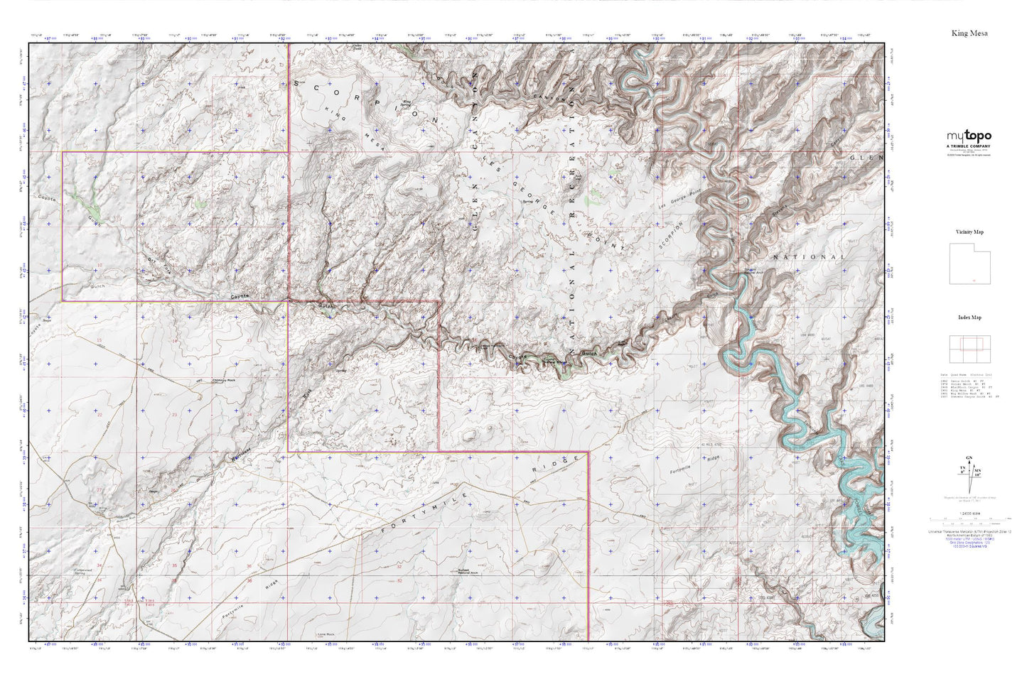 Coyote Gulch MyTopo Explorer Series Map Image