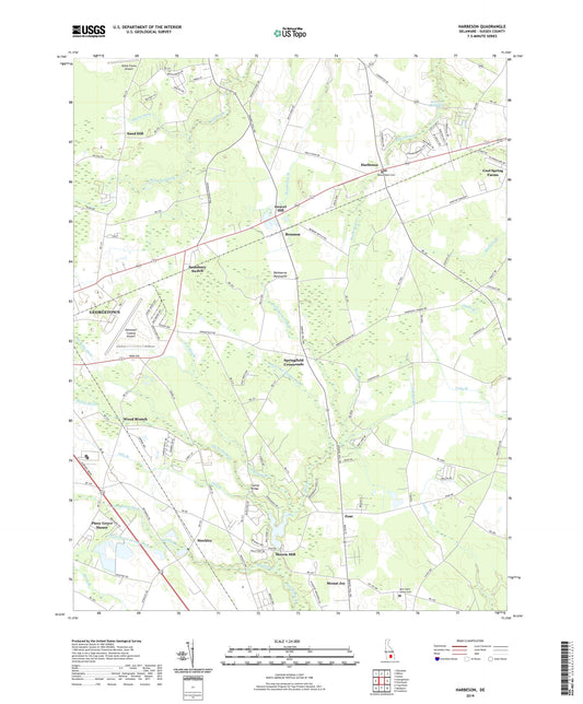 Harbeson Delaware US Topo Map Image