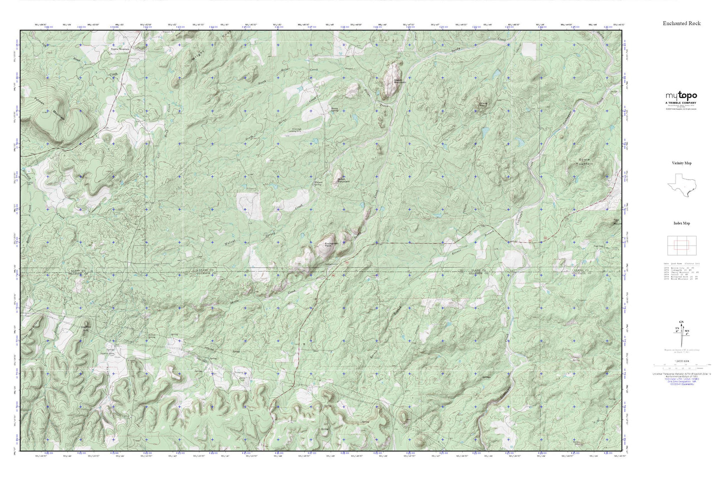 Enchanted Rock MyTopo Explorer Series Map Image