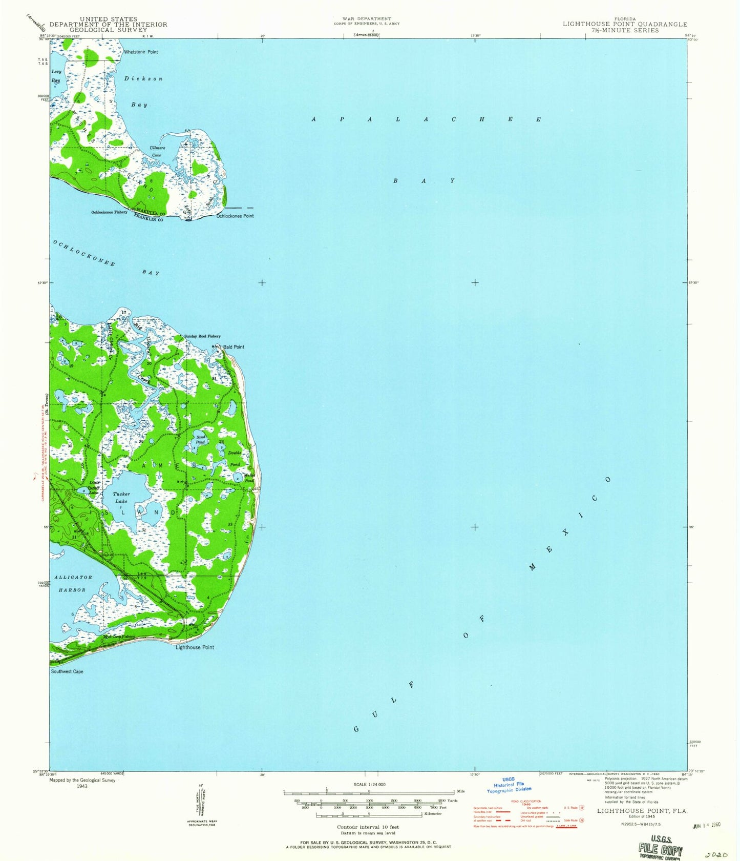Classic USGS Lighthouse Point Florida 7.5'x7.5' Topo Map Image