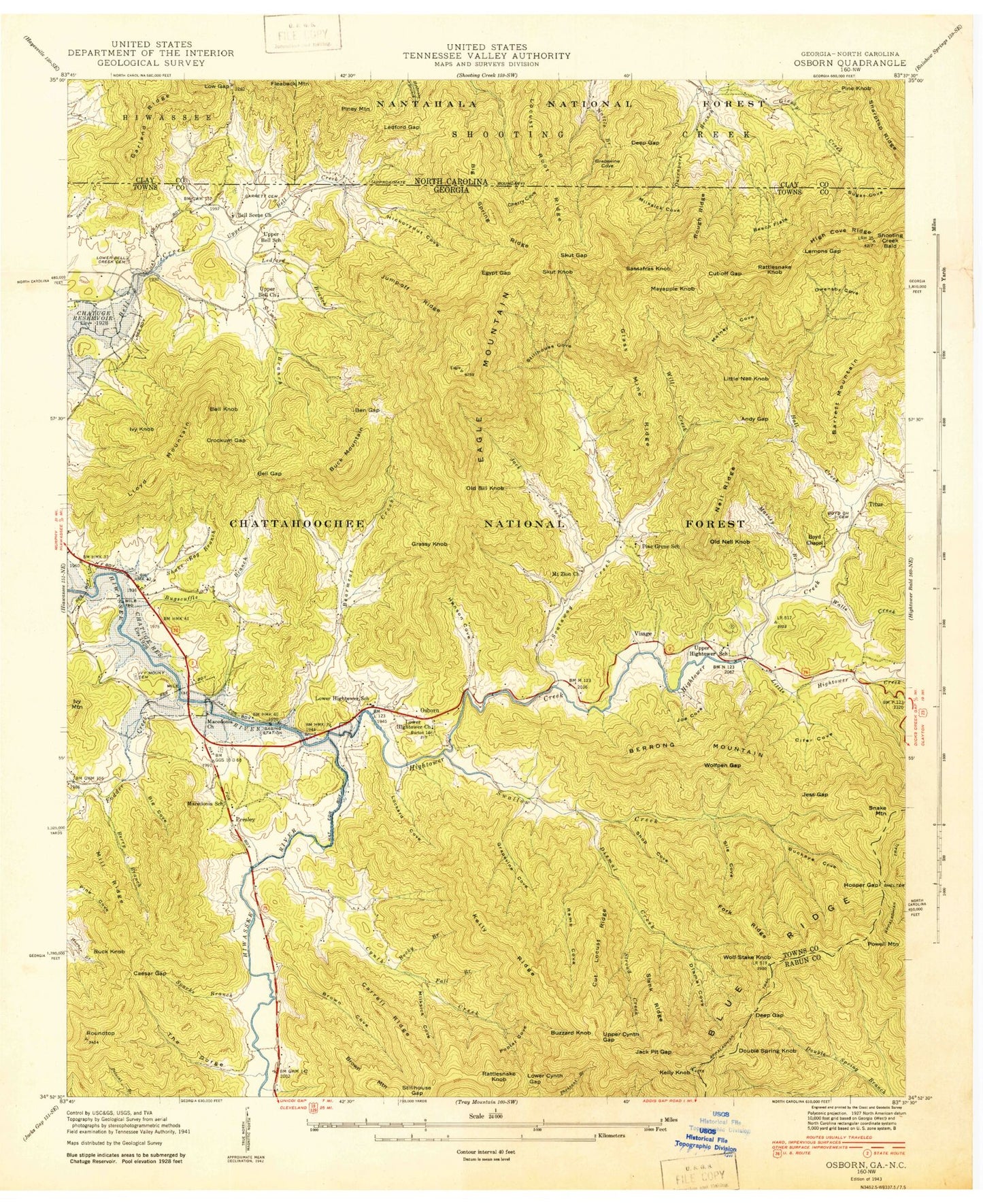 Classic USGS Macedonia Georgia 7.5'x7.5' Topo Map Image
