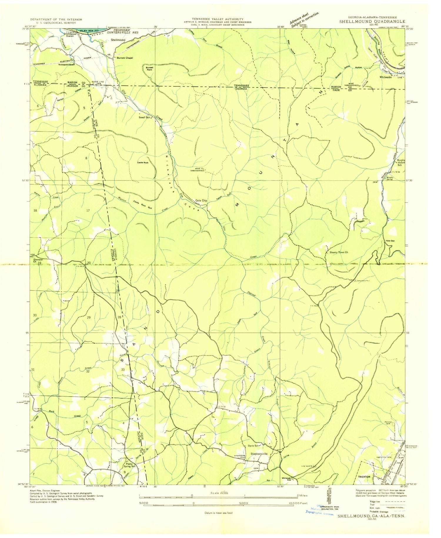 Classic USGS New Home Georgia 7.5'x7.5' Topo Map Image