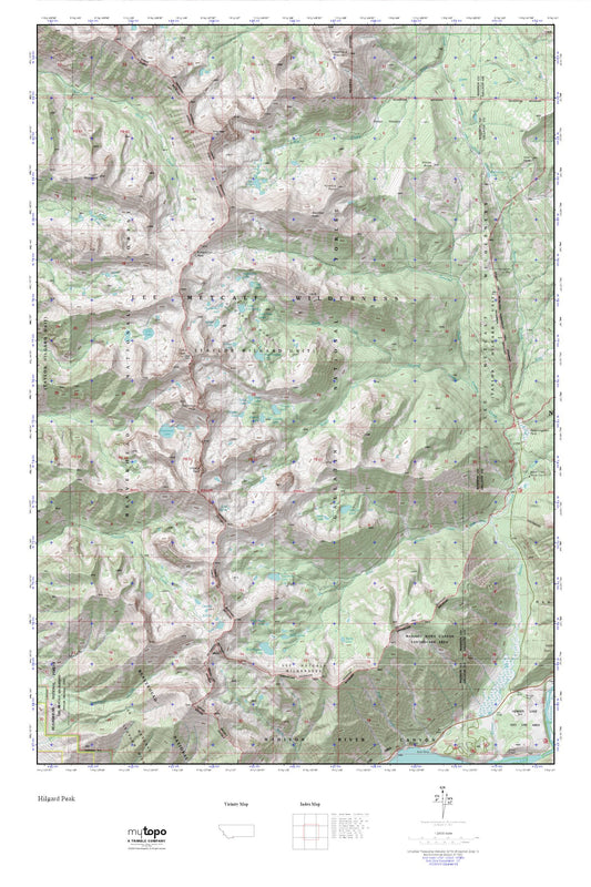 Hilgard Peak MyTopo Explorer Series Map Image