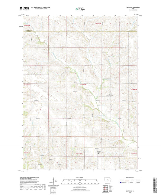 Baxter SE Iowa US Topo Map Image