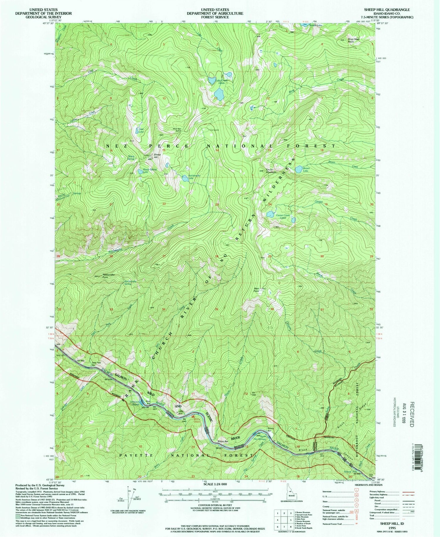 Classic USGS Sheep Hill Idaho 7.5'x7.5' Topo Map Image