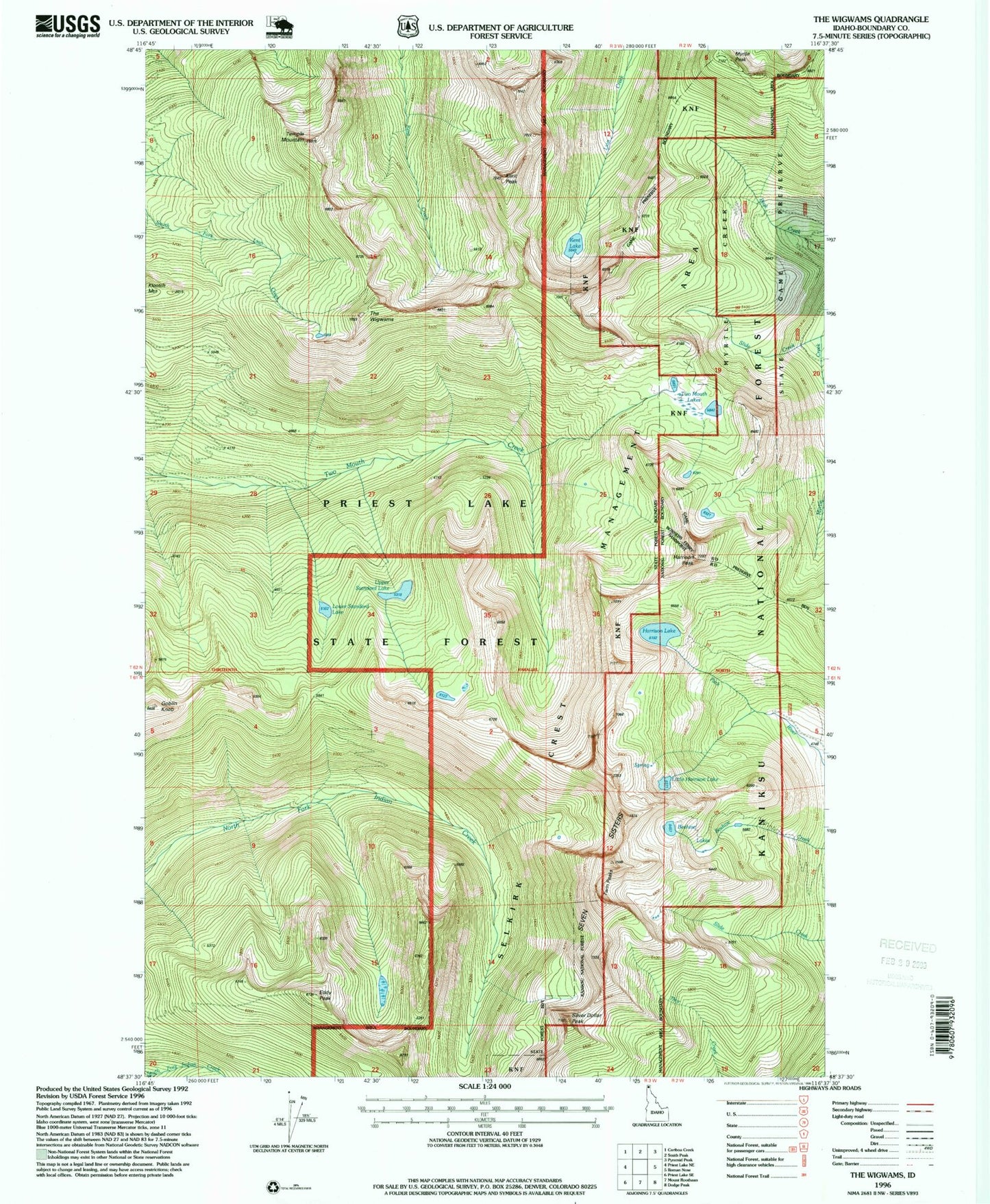 Classic USGS The Wigwams Idaho 7.5'x7.5' Topo Map Image