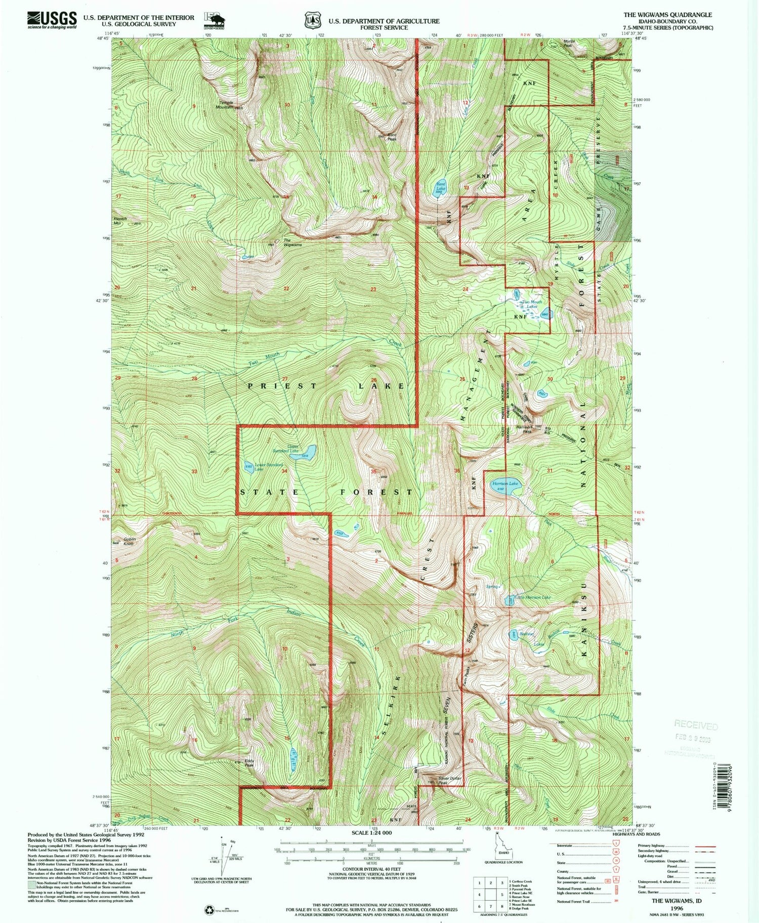 Classic USGS The Wigwams Idaho 7.5'x7.5' Topo Map Image