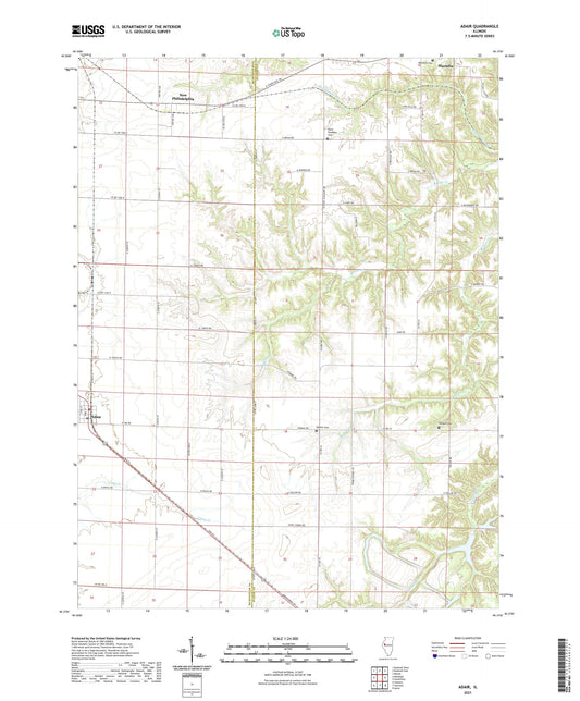 Adair Illinois US Topo Map Image