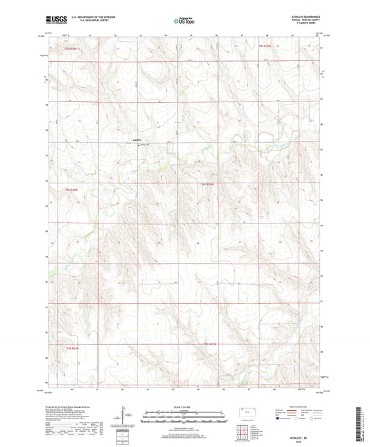 Achilles Kansas US Topo Map Image