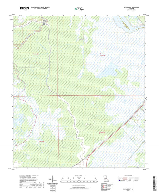 Bayou Boeuf Louisiana US Topo Map Image