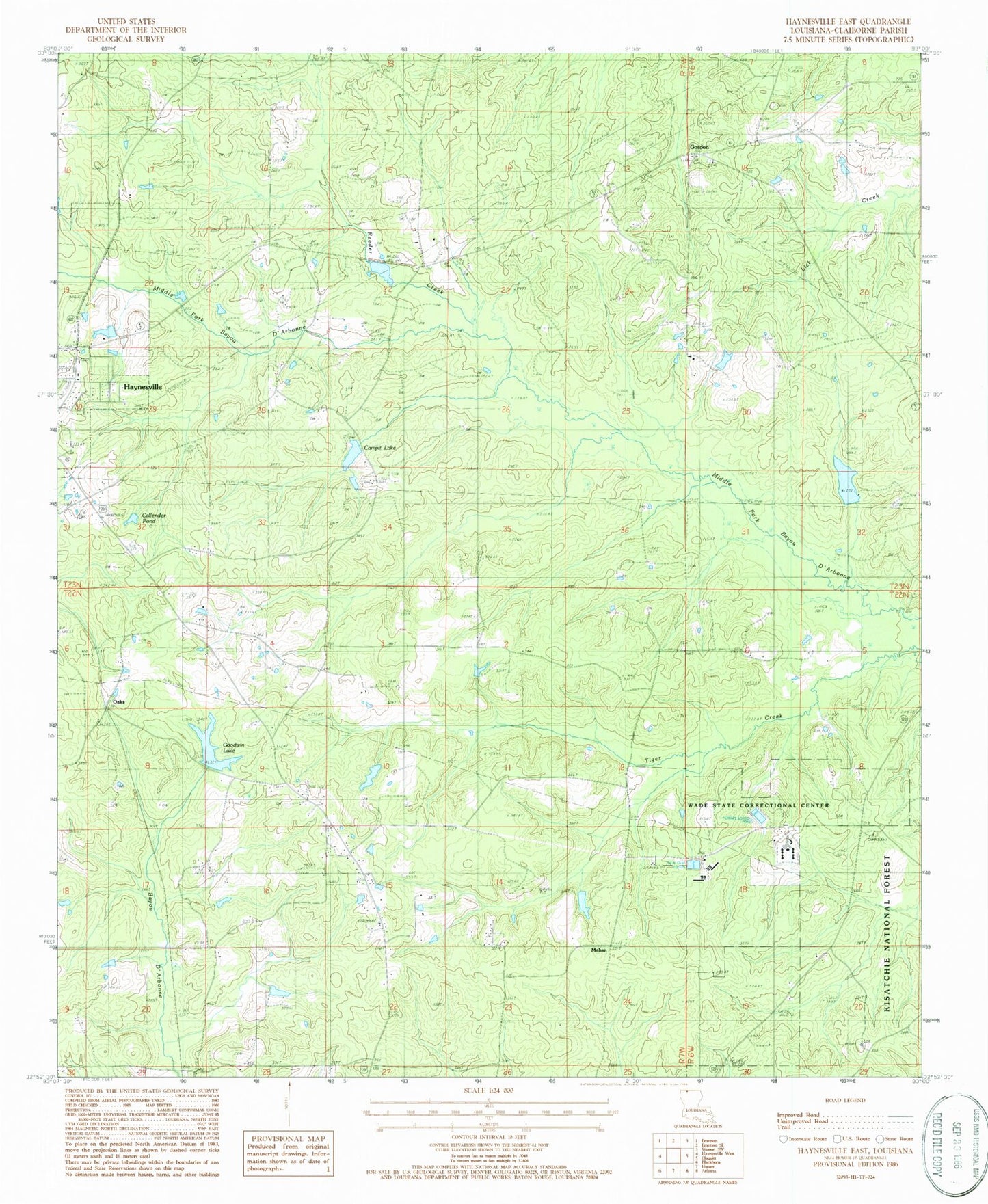 Classic USGS Haynesville East Louisiana 7.5'x7.5' Topo Map Image