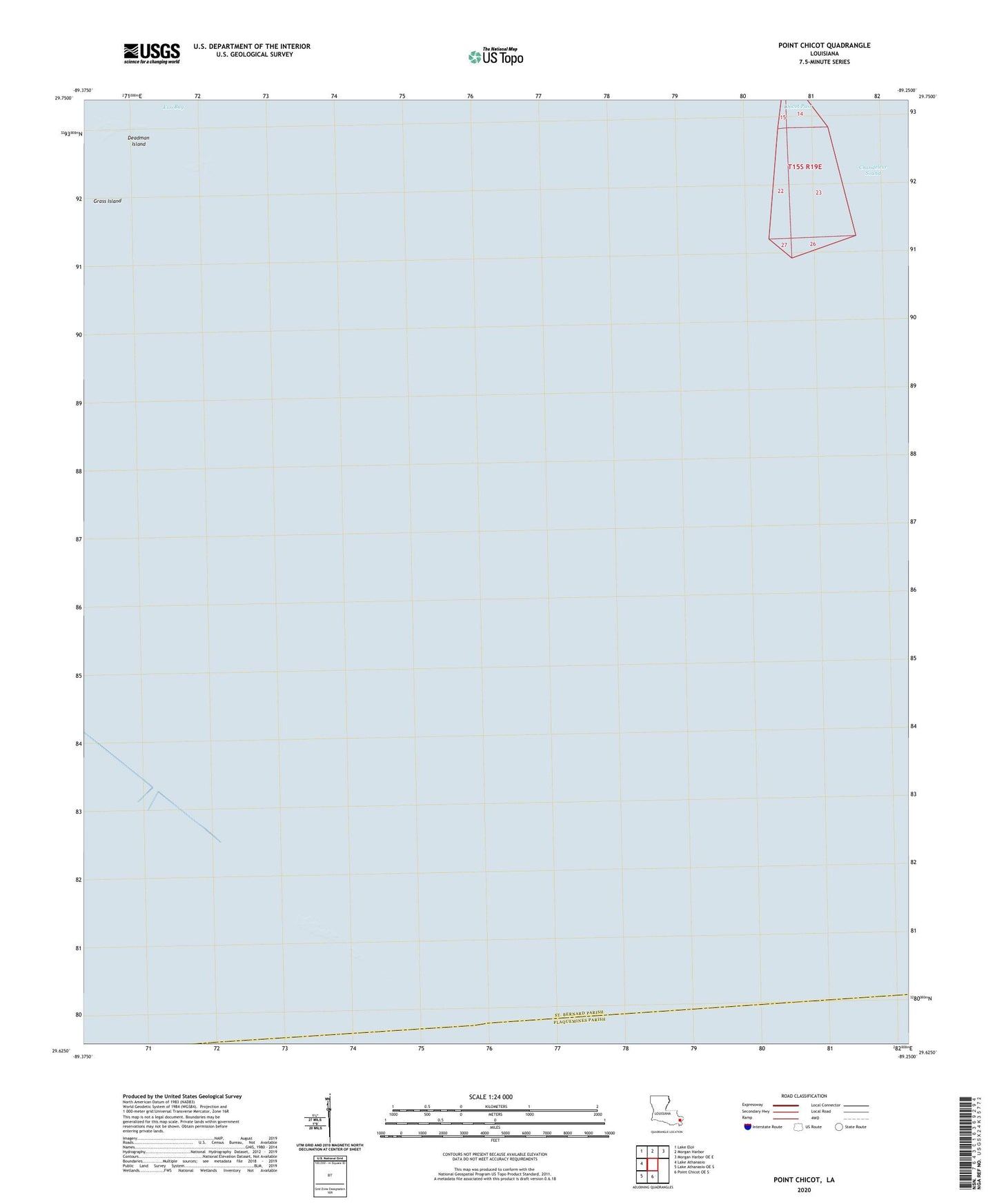 Point Chicot Louisiana US Topo Map Image