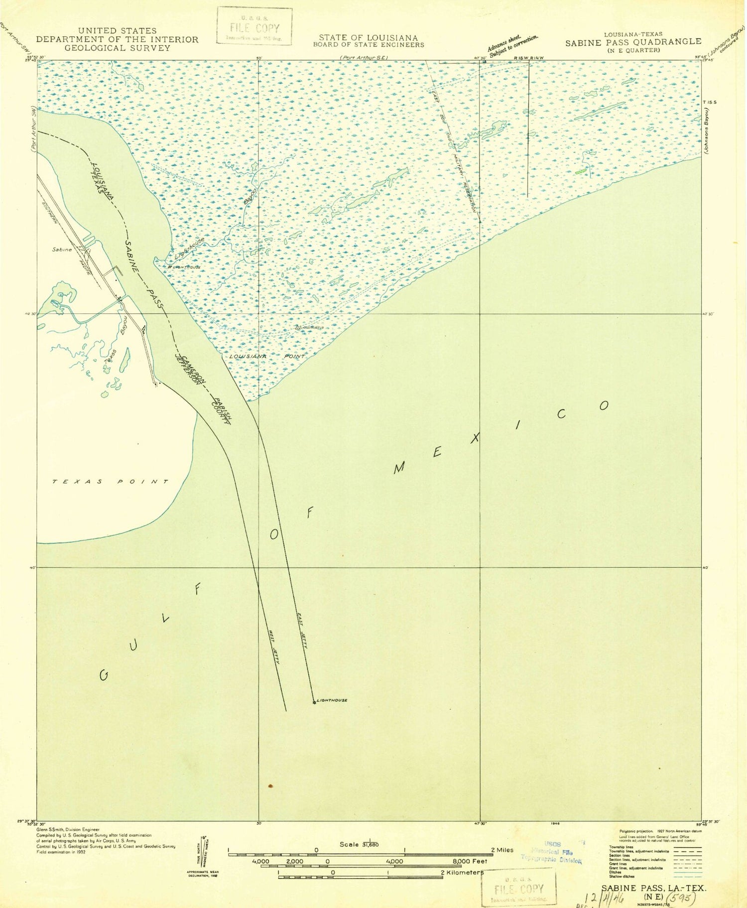 Classic USGS Texas Point Texas 7.5'x7.5' Topo Map Image