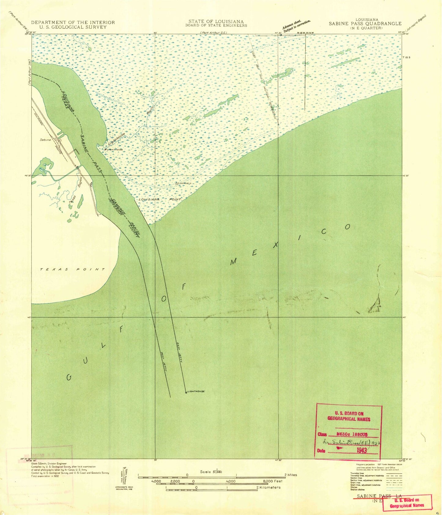Classic USGS Texas Point Texas 7.5'x7.5' Topo Map Image