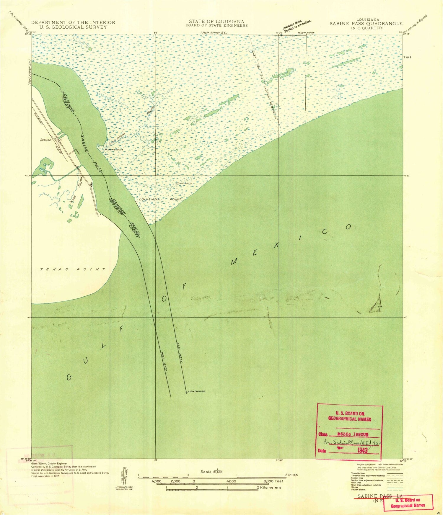 Classic USGS Texas Point Texas 7.5'x7.5' Topo Map Image