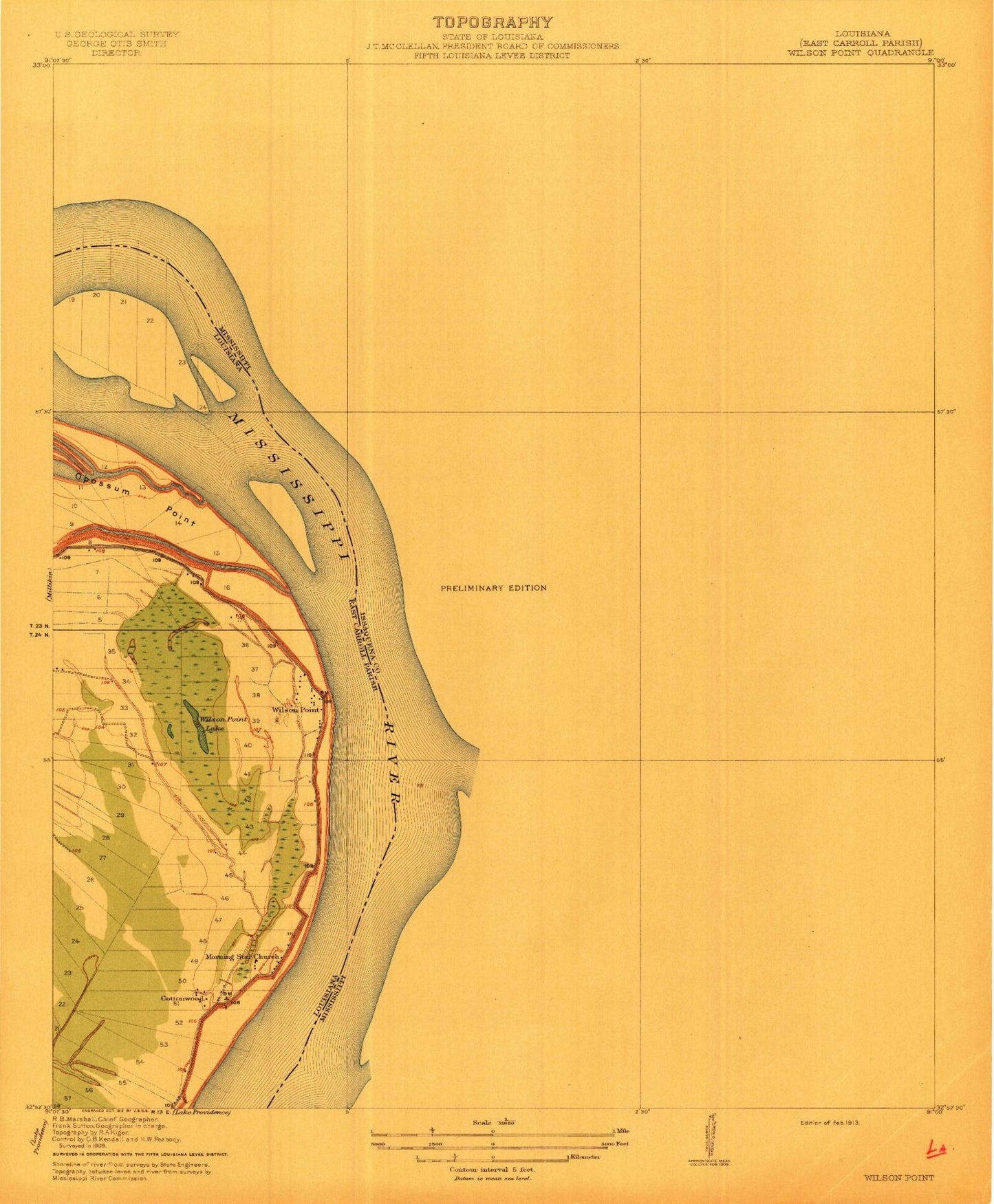 Classic USGS Mayersville Mississippi 7.5'x7.5' Topo Map Image