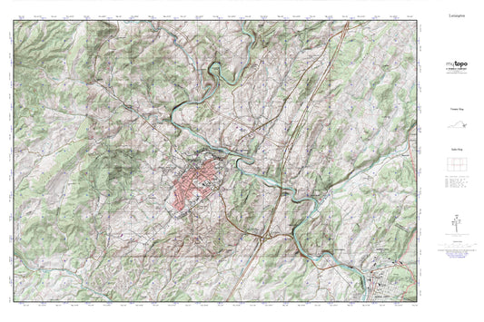 Lexington MyTopo Explorer Series Map Image