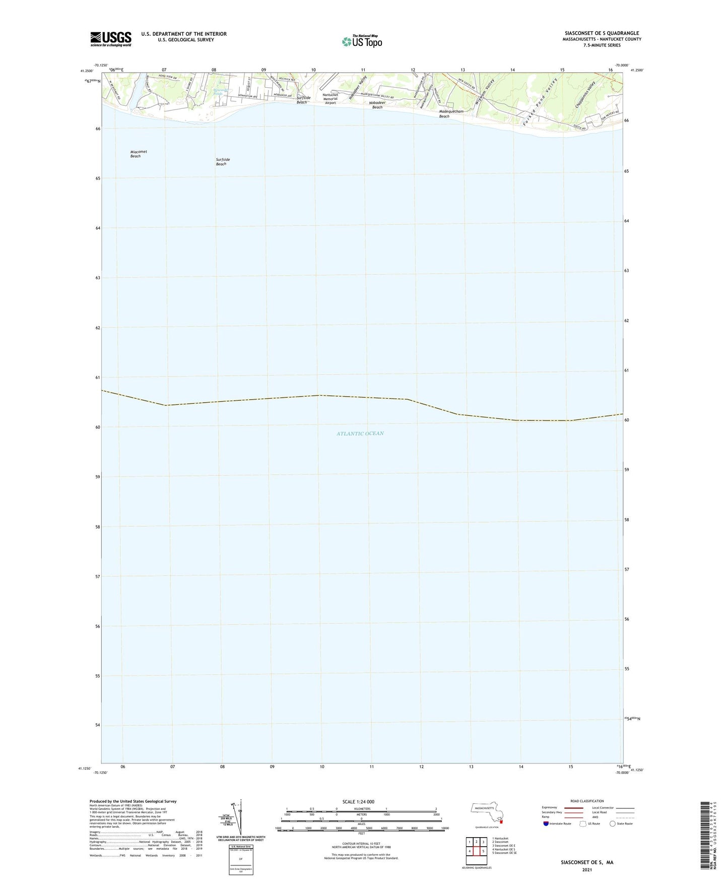 Siasconset OE S Massachusetts US Topo Map Image