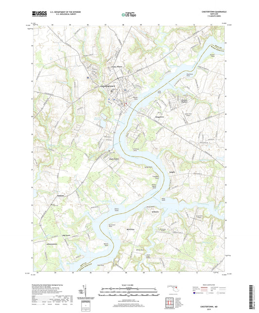 Chestertown Maryland US Topo Map Image