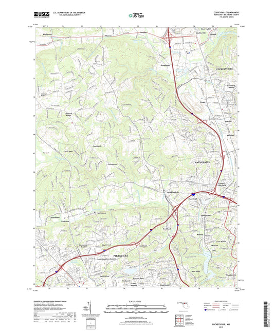 Cockeysville Maryland US Topo Map Image