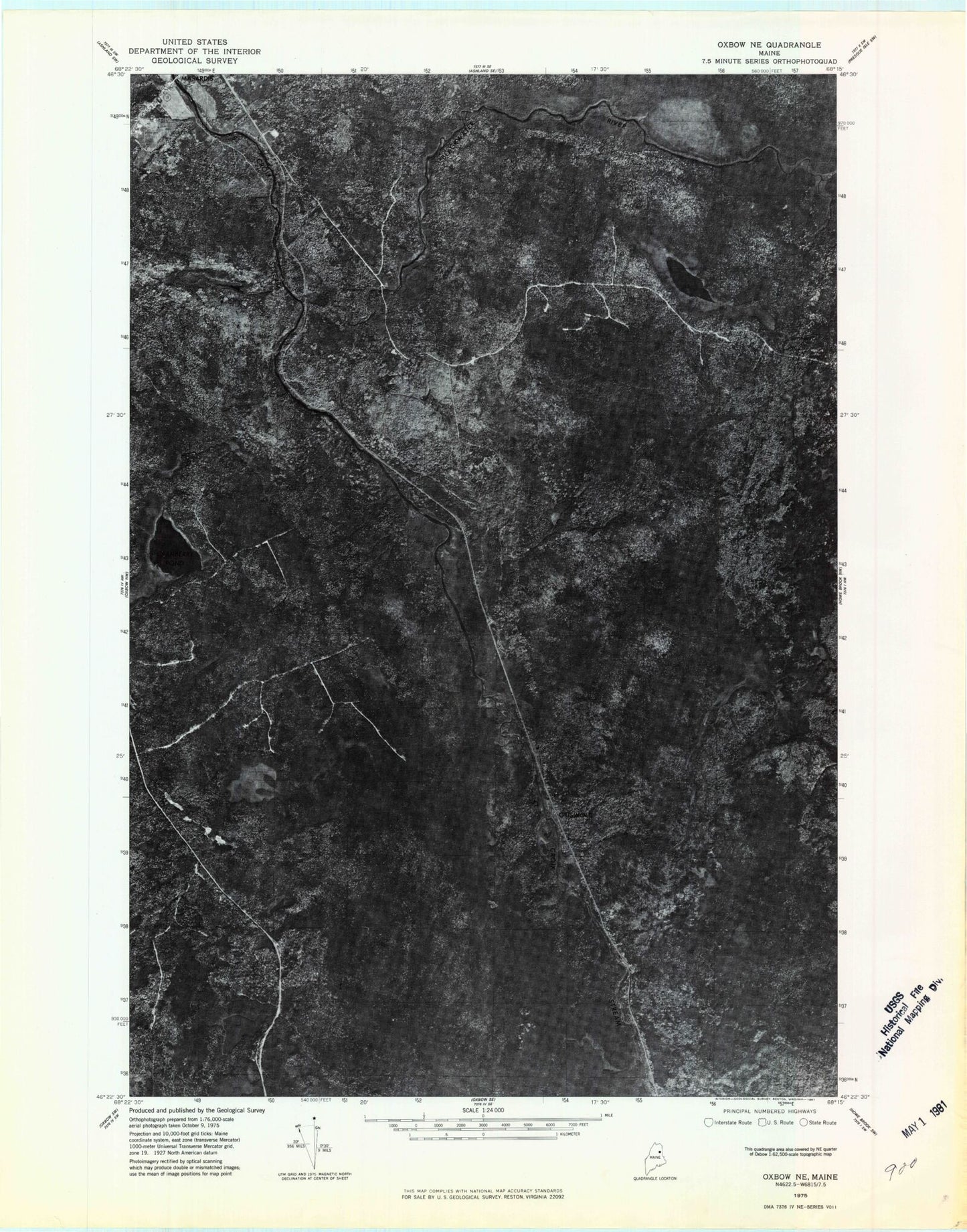 Classic USGS Griswold Maine 7.5'x7.5' Topo Map Image