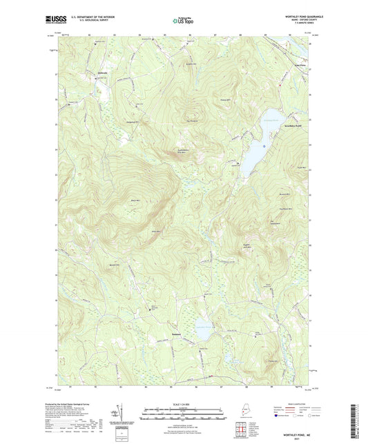 Worthley Pond Maine US Topo Map Image