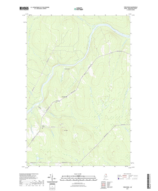 York Ridge Maine US Topo Map Image