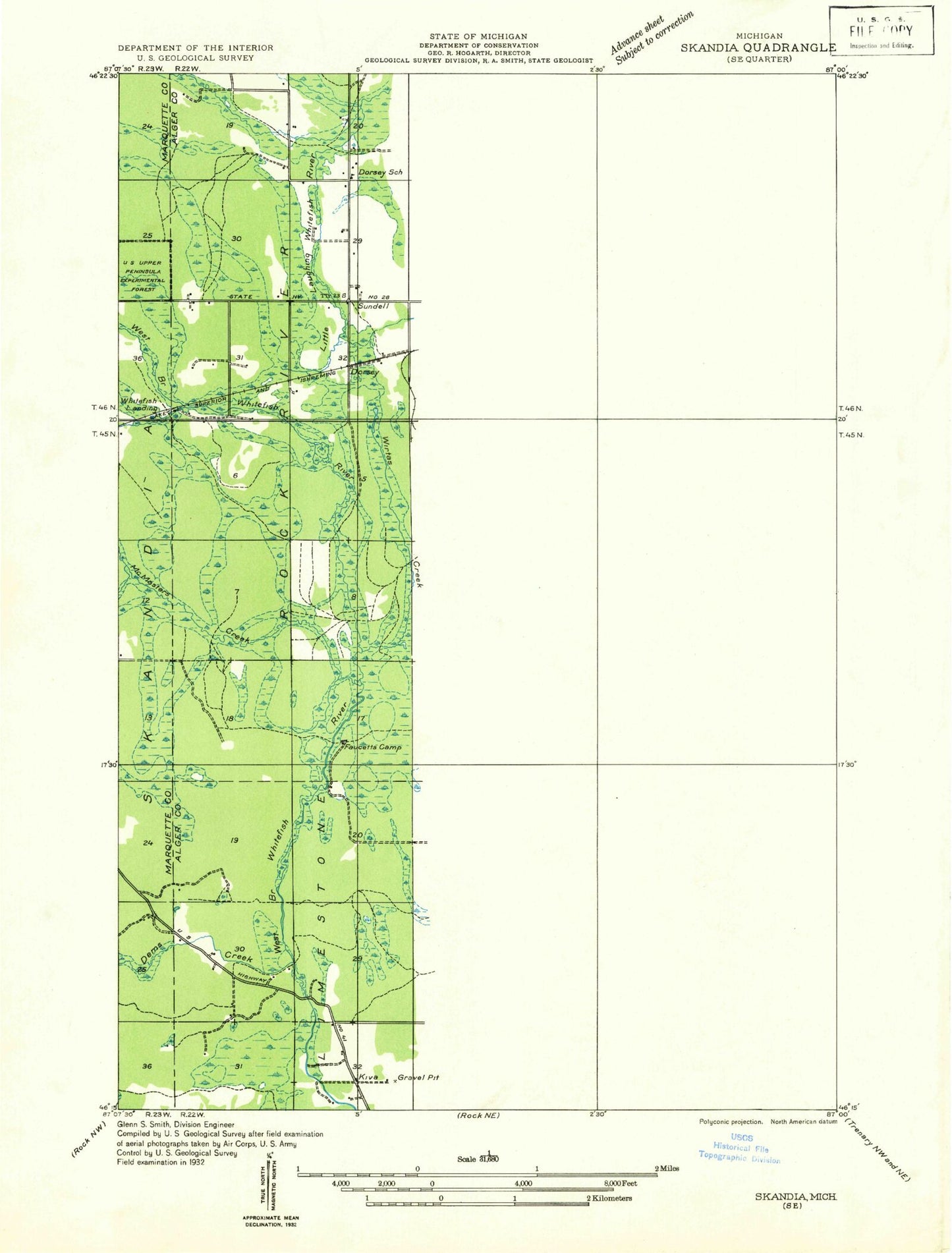 Classic USGS Ladoga Michigan 7.5'x7.5' Topo Map Image