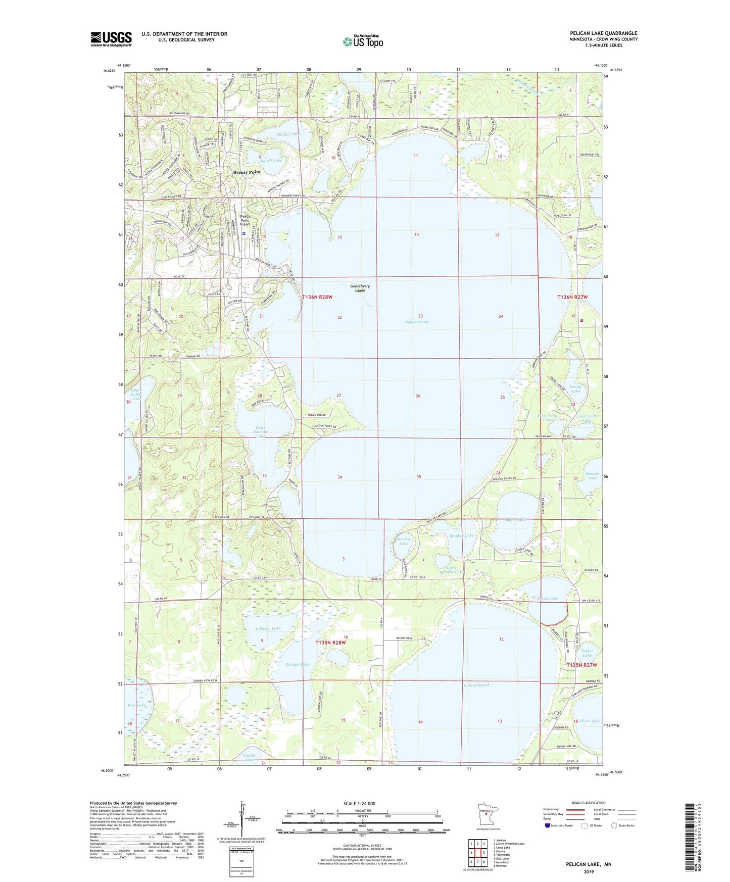 Pelican Lake Minnesota US Topo Map Image