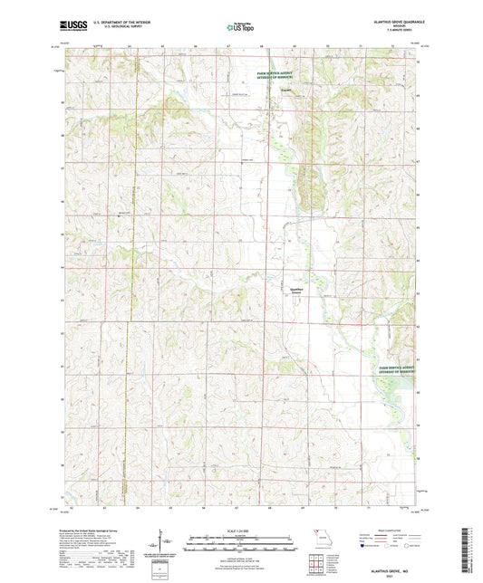 Alanthus Grove Missouri US Topo Map Image