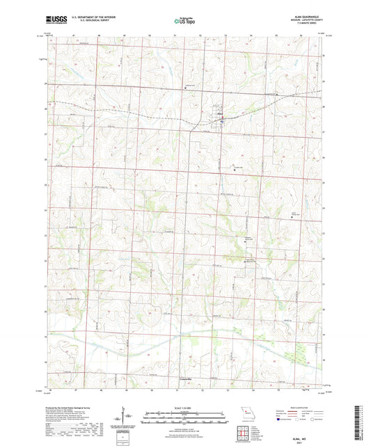 Alma Missouri US Topo Map Image
