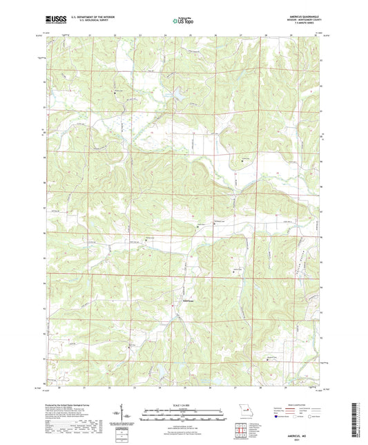 Americus Missouri US Topo Map Image