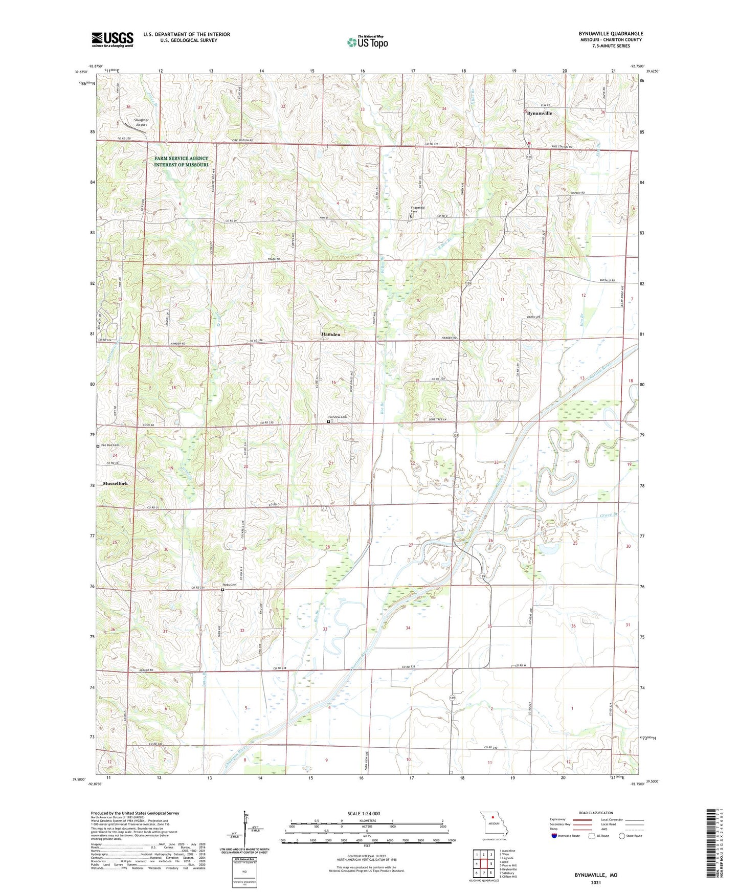 Bynumville Missouri US Topo Map Image