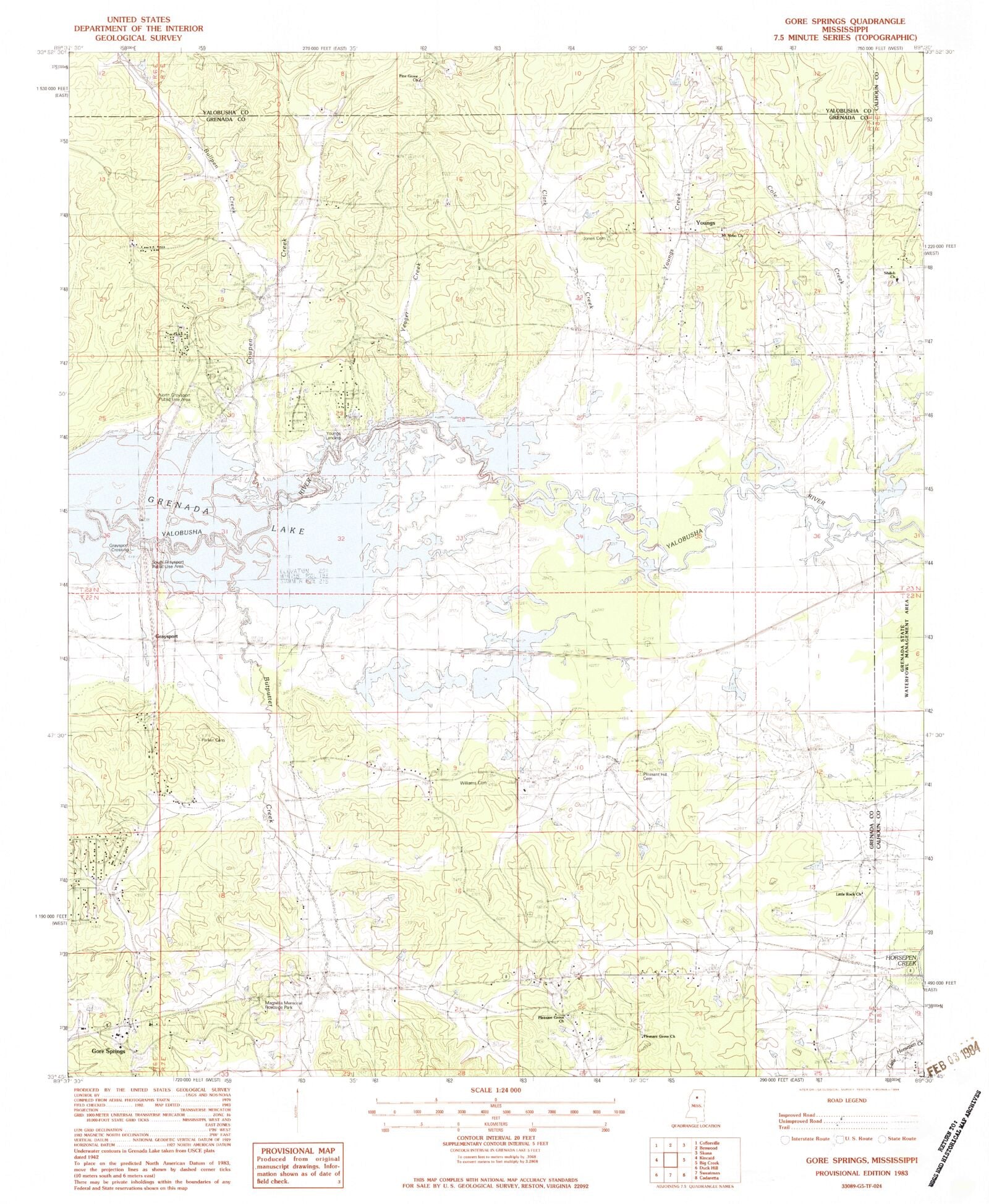 Classic USGS Gore Springs Mississippi 7.5'x7.5' Topo Map MyTopo Map Store
