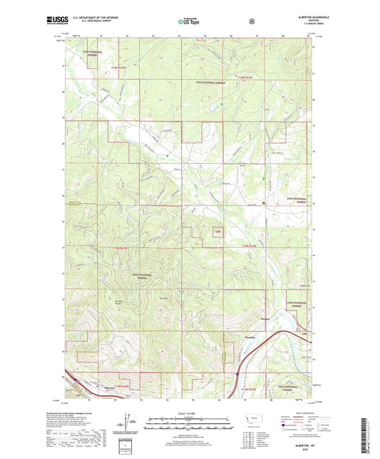 Alberton Montana US Topo Map Image