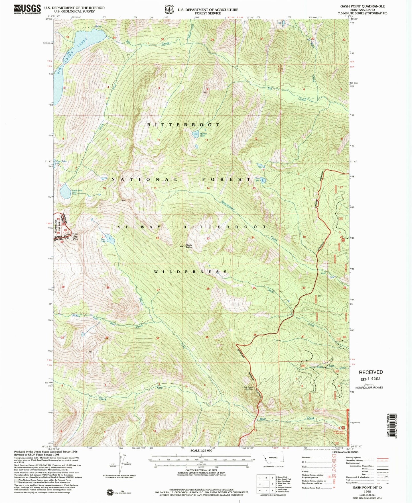 Classic USGS Gash Point Montana 7.5'x7.5' Topo Map Image