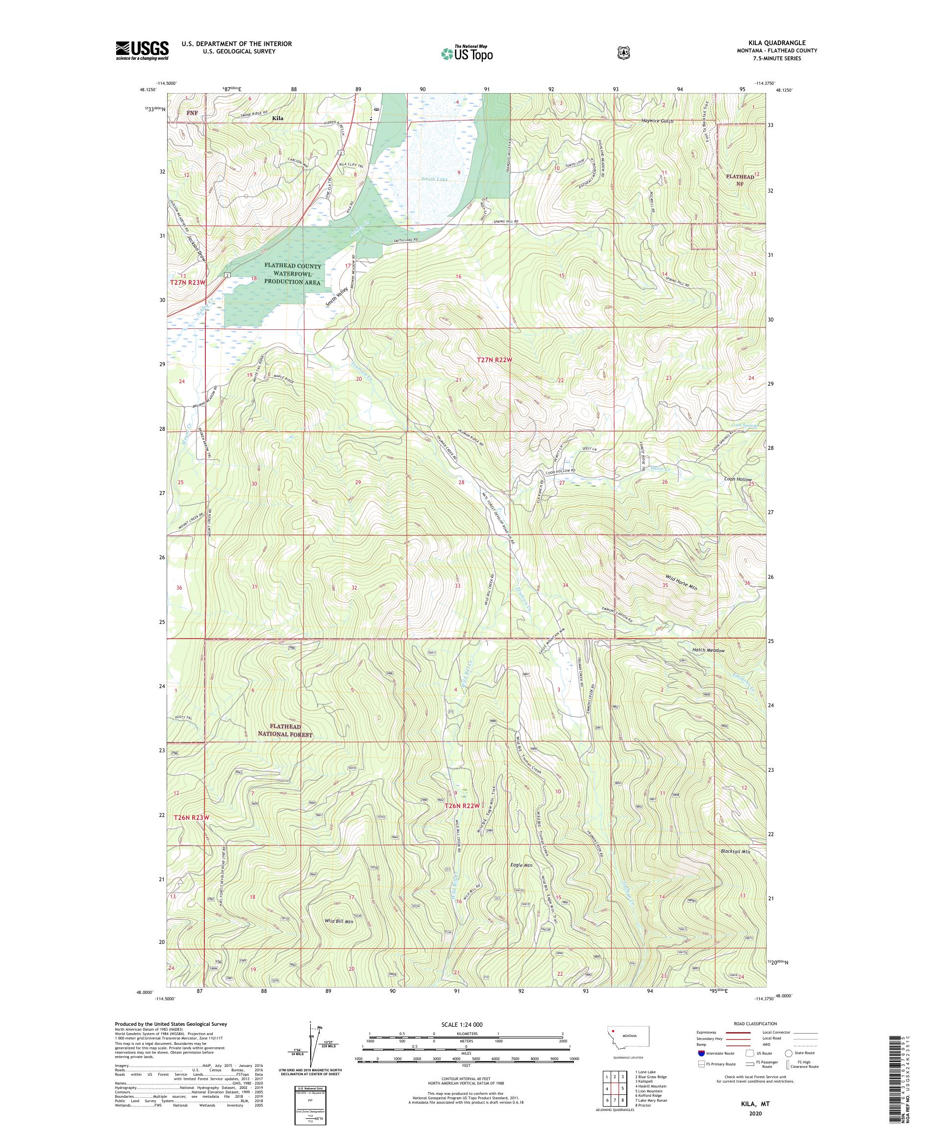 Kila Montana US Topo Map – MyTopo Map Store