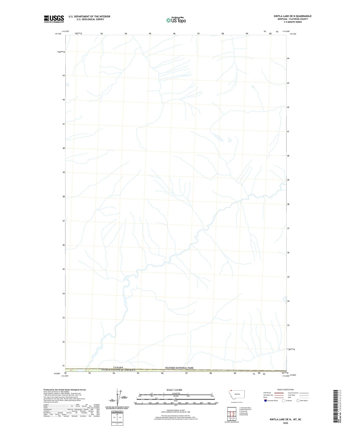Kintla Lake OE N Montana US Topo Map Image