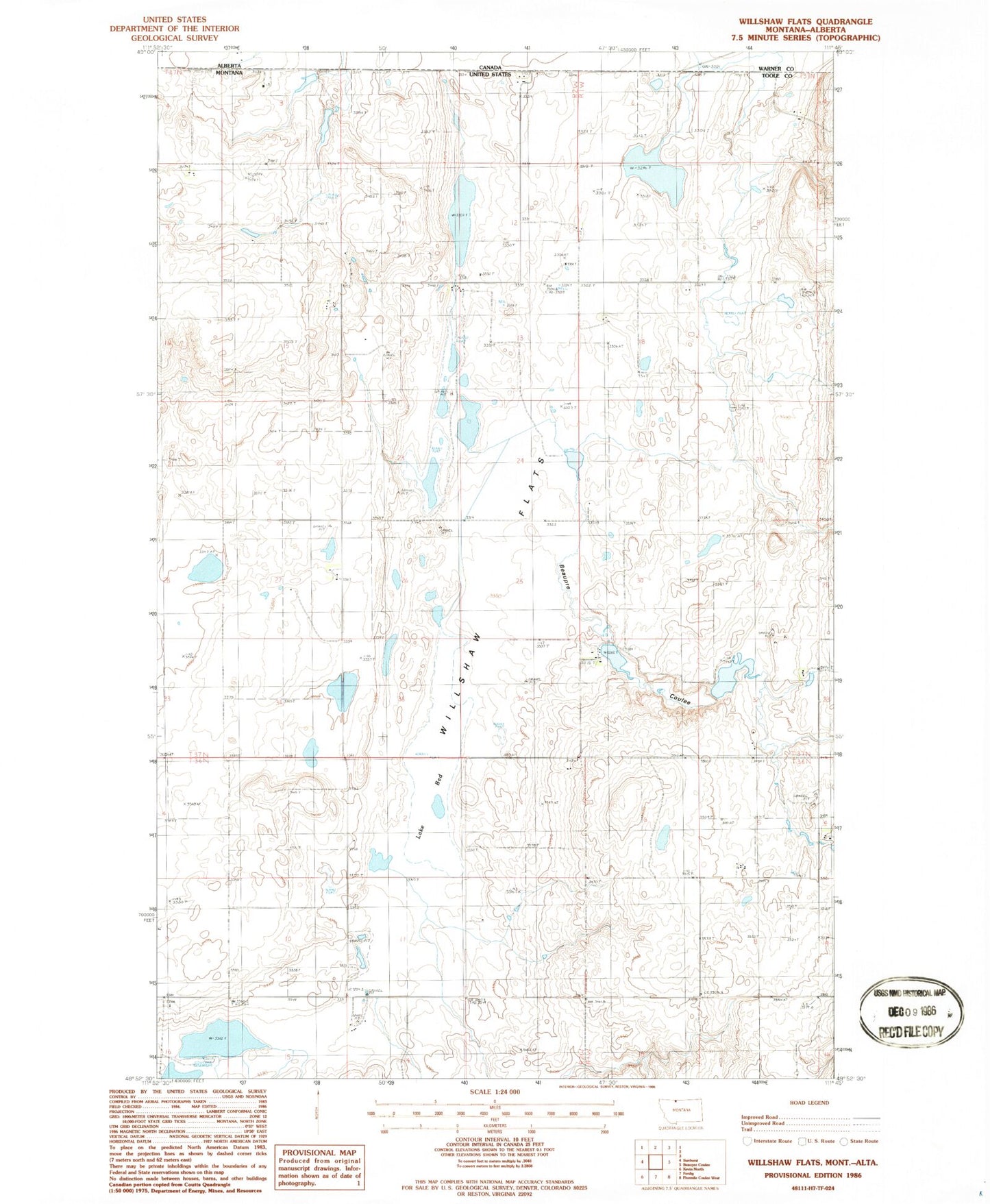 Classic USGS Willshaw Flats Montana 7.5'x7.5' Topo Map Image