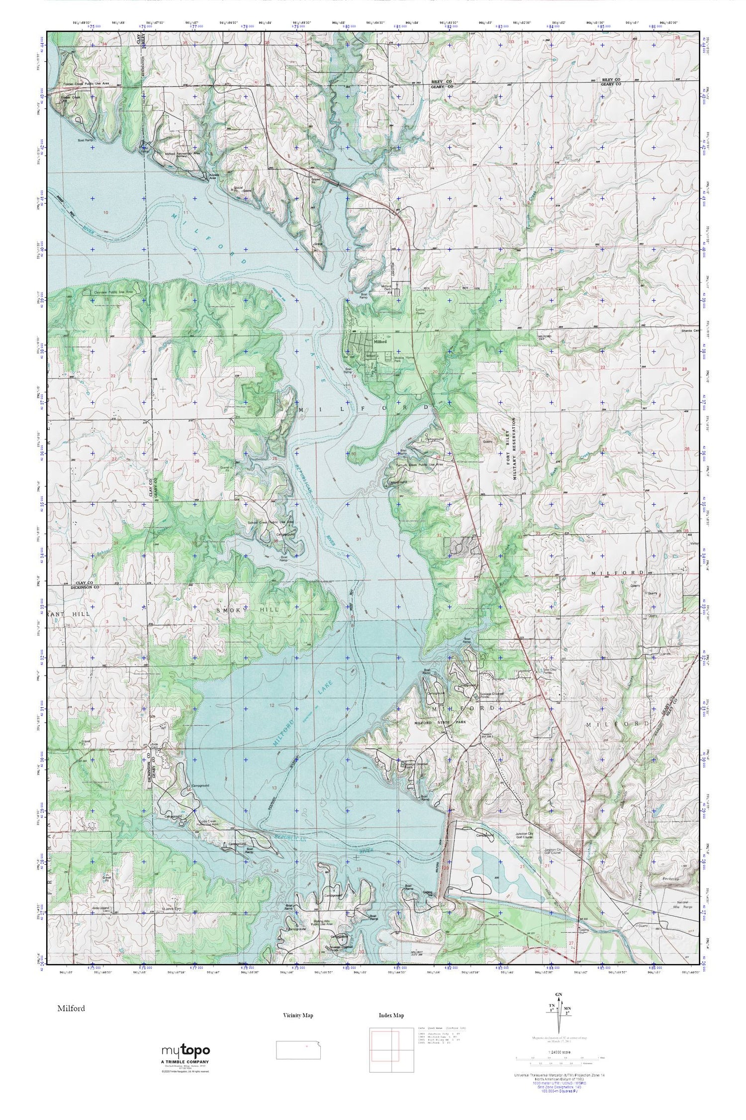 Milford MyTopo Explorer Series Map Image