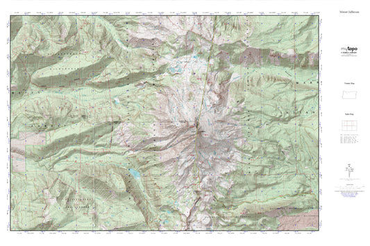 Mount Jefferson MyTopo Explorer Series Map Image