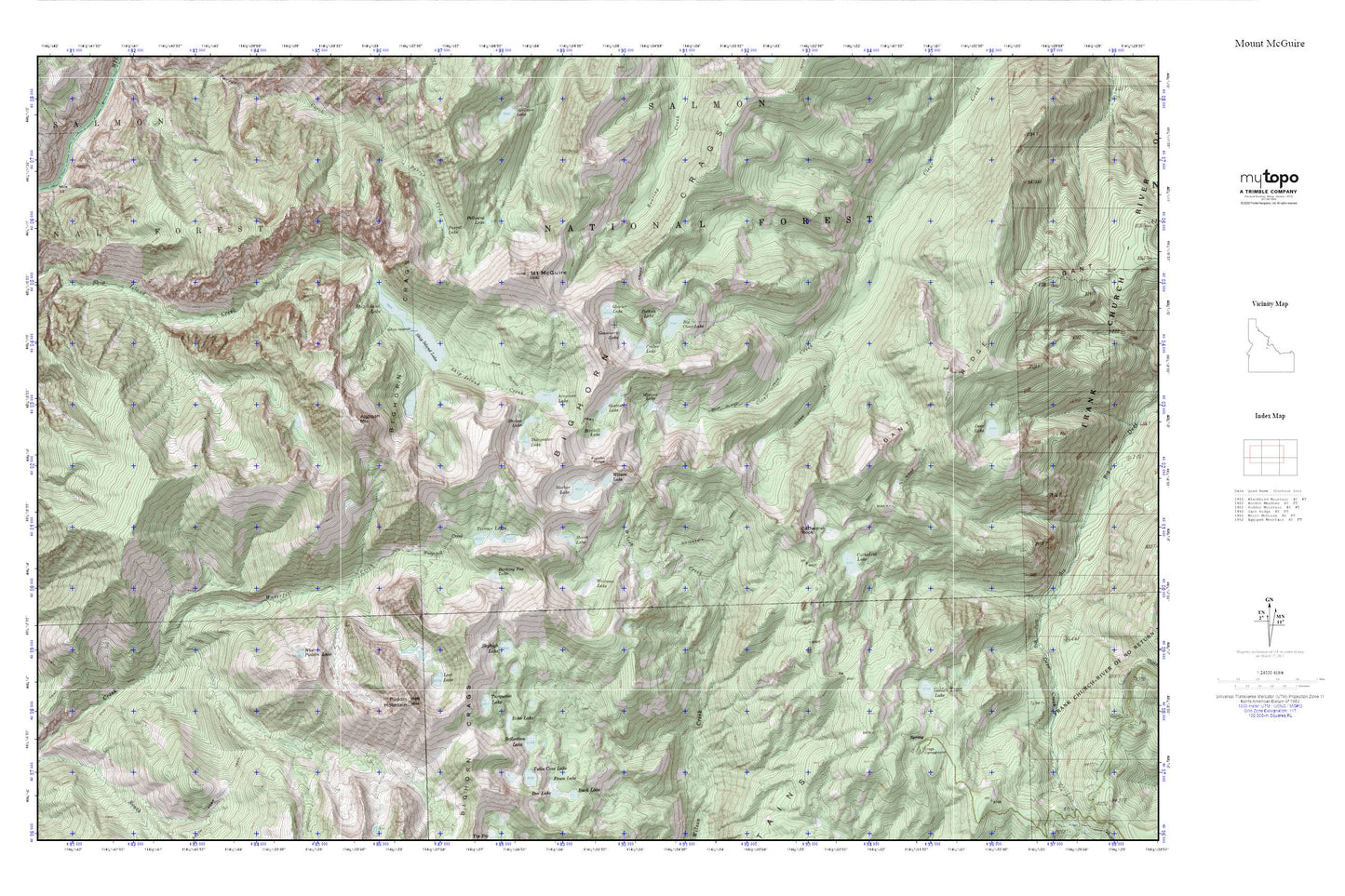 Mount McGuire MyTopo Explorer Series Map Image